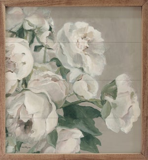 Peonies On Gray By Marilyn Hageman